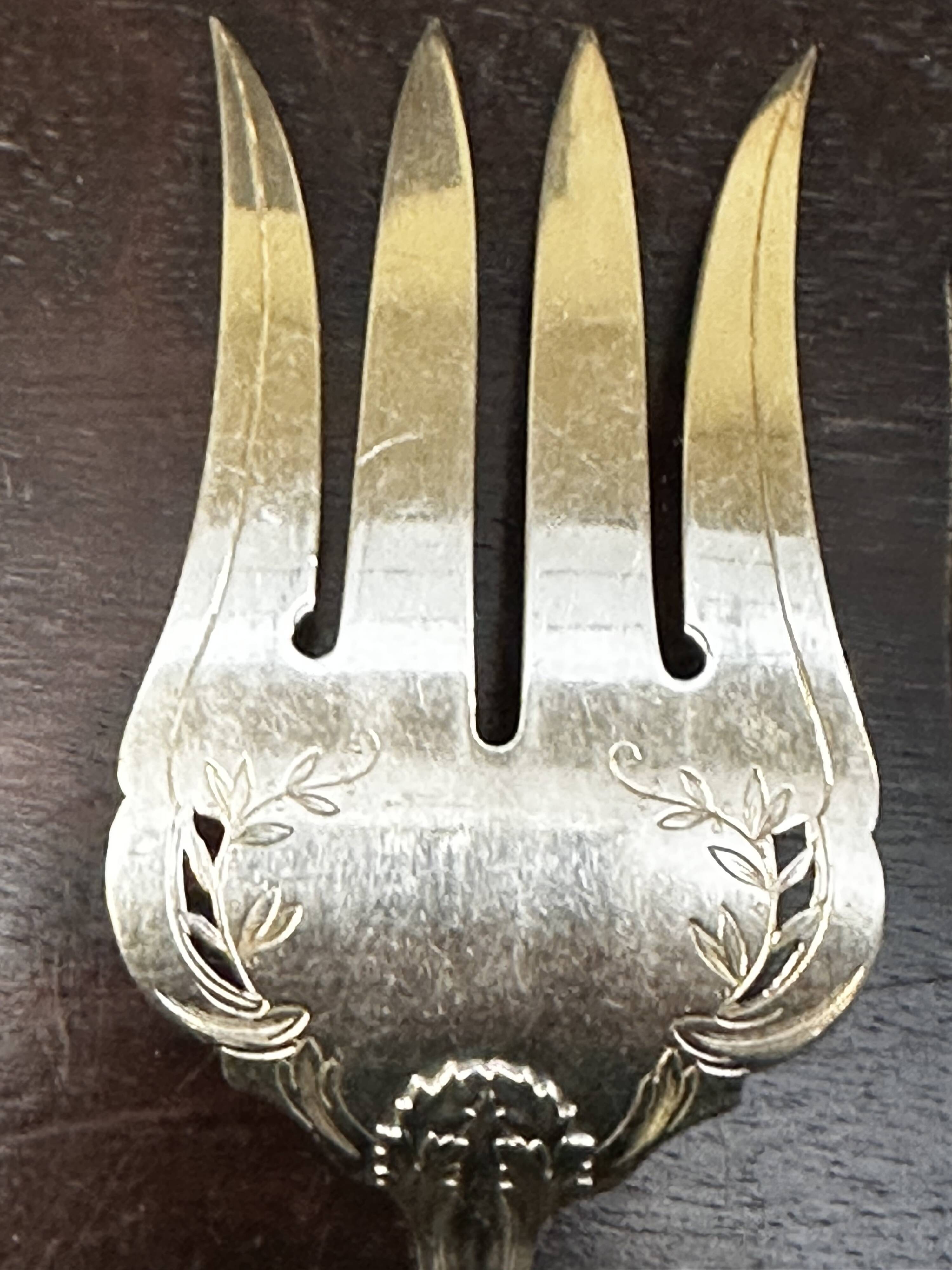 Silver Fish Serving Cutlery - Minerva Hallmarks - Art Nouveau