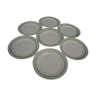 6 Dessert plates in half-porcelain LUNEVILLE