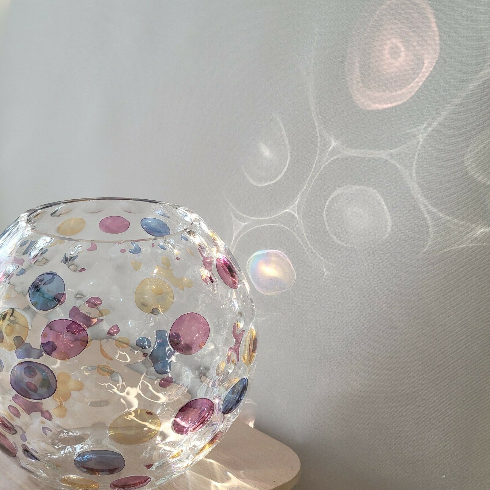 Vase ball optical illusion Max Kannegiesser Nemo Borske Sklo Crystalex year 70