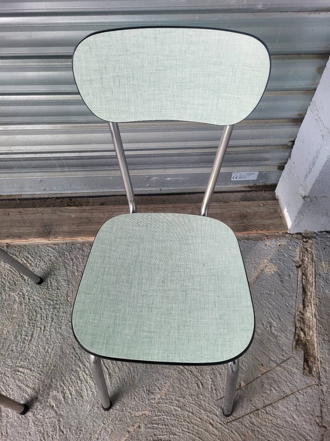 Authentique ensemble repas table 4 chaises en formica Vintage
