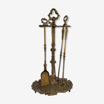 Brass fireplace servant