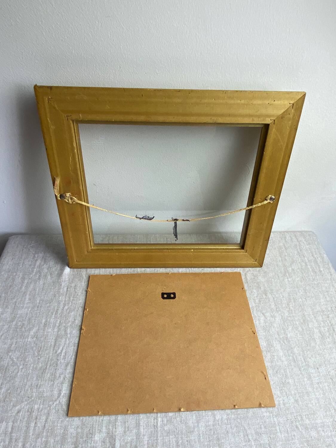 Glazed carved wooden frame