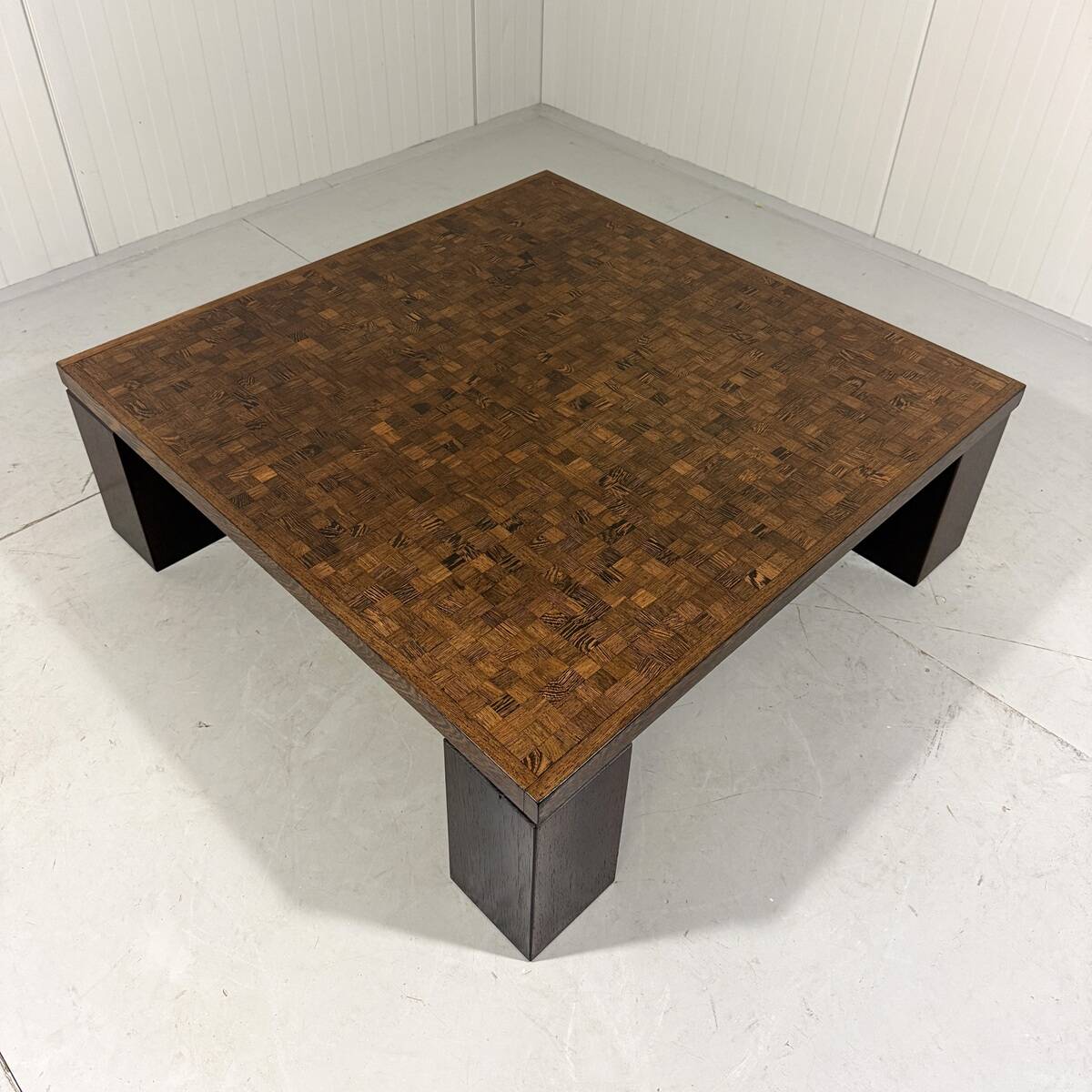 Danish coffee table in wenge end-grain mosaic Tranekaer Denmark