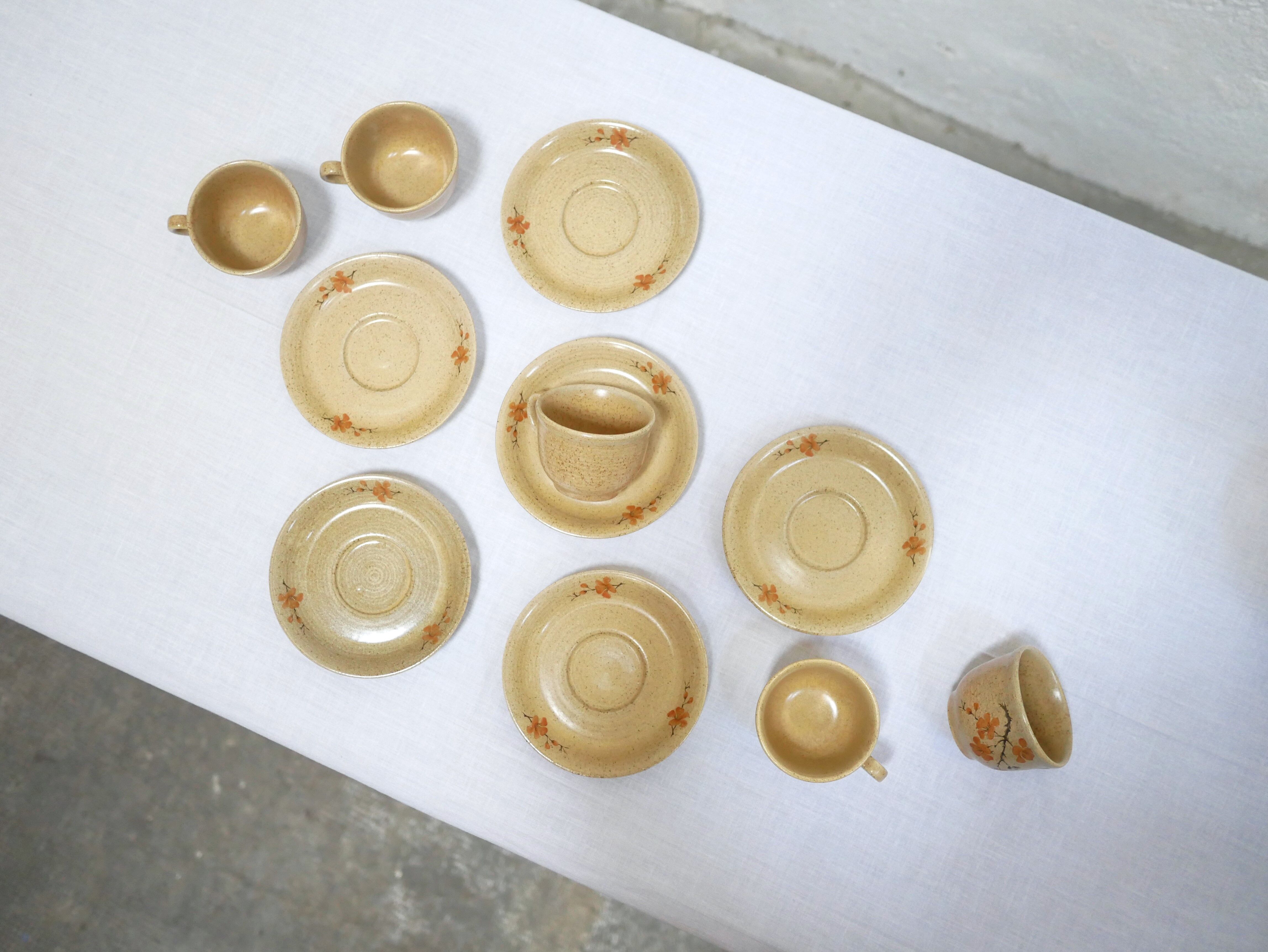 Series of 12 vintage porcelain cups by Maison Revol, France