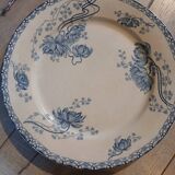 8 antique ironstone dinner plates