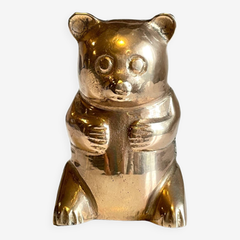 Small bear in solid brass vintage