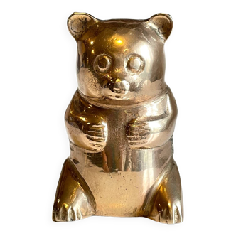 Small bear in solid brass vintage