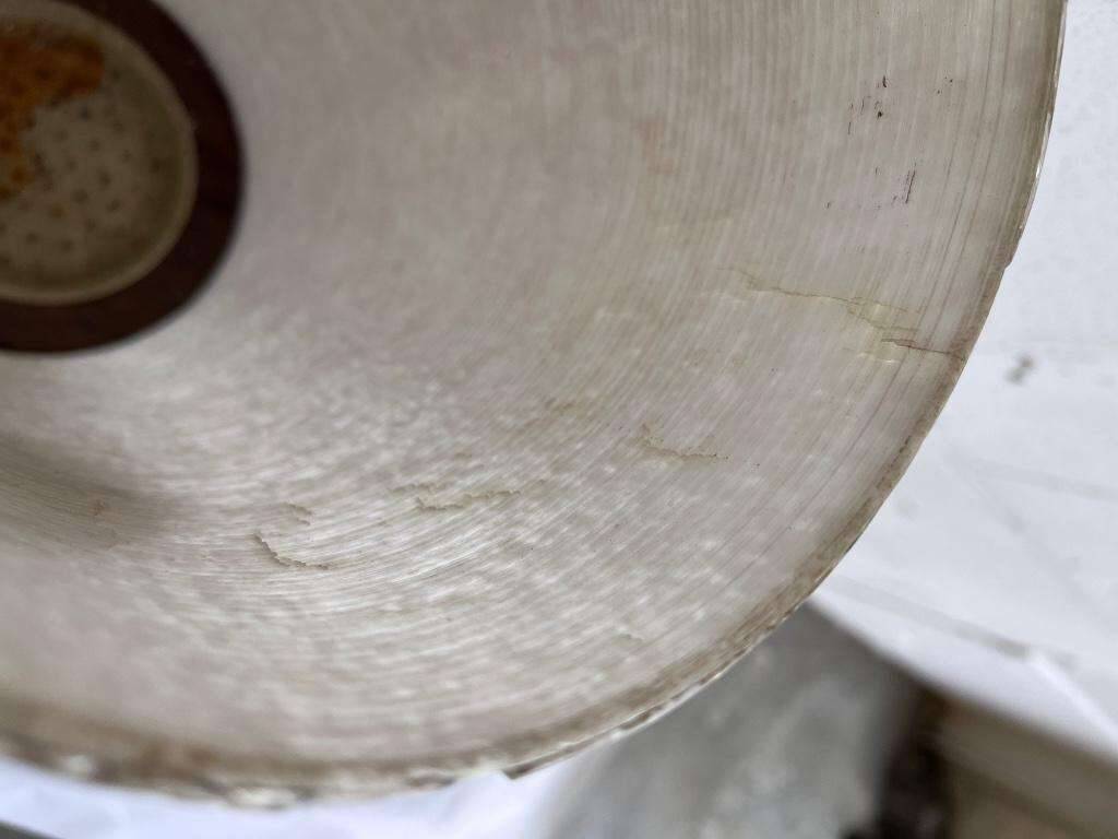 Vintage umbrella stand with wood accents