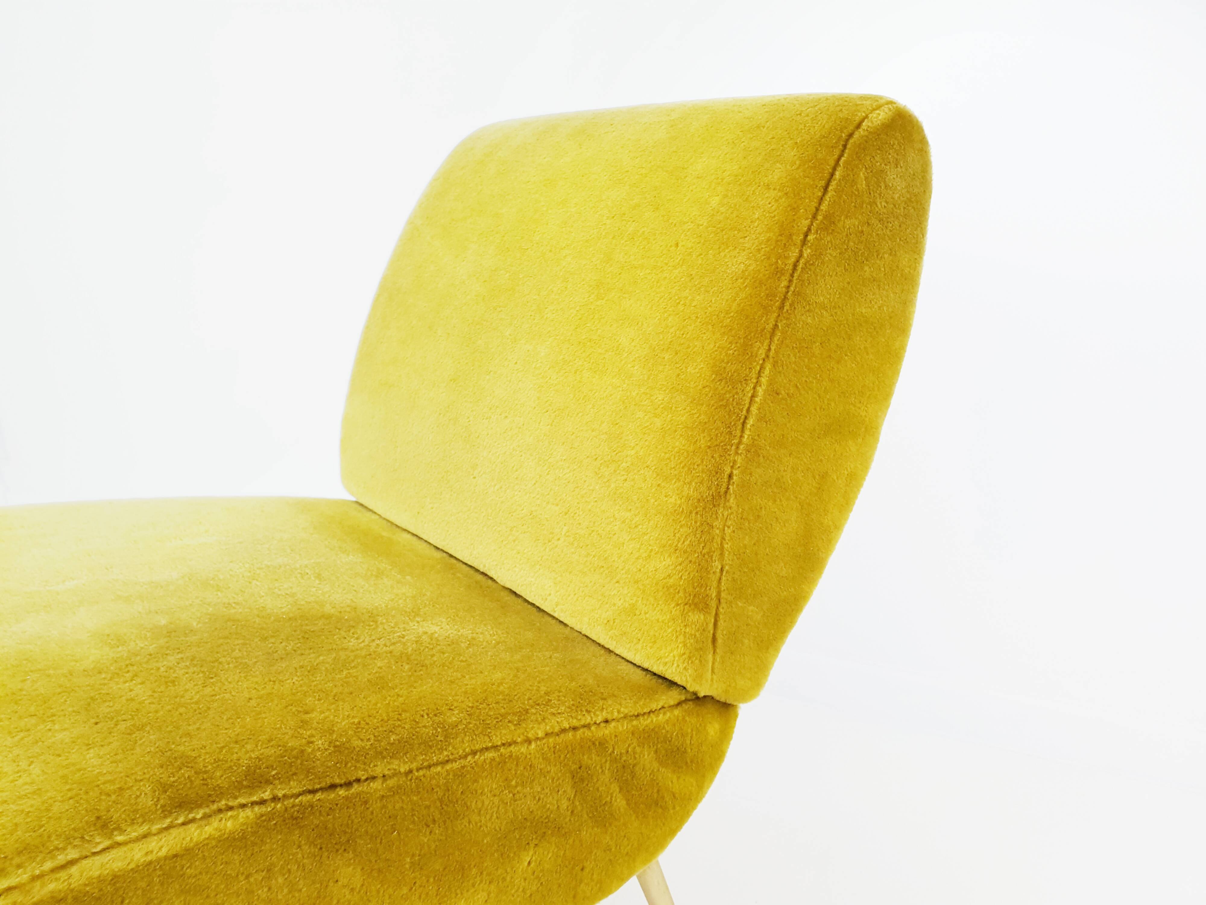 Mustard armchair by Pelfran