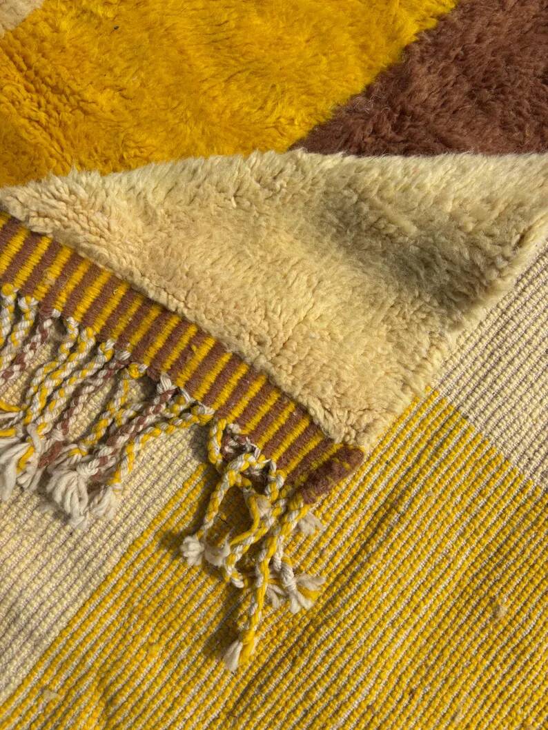 Moroccan Mrirt rug in luxury wool 200x250 cm - Handmade modern Berber rug - Wool rug for indoors