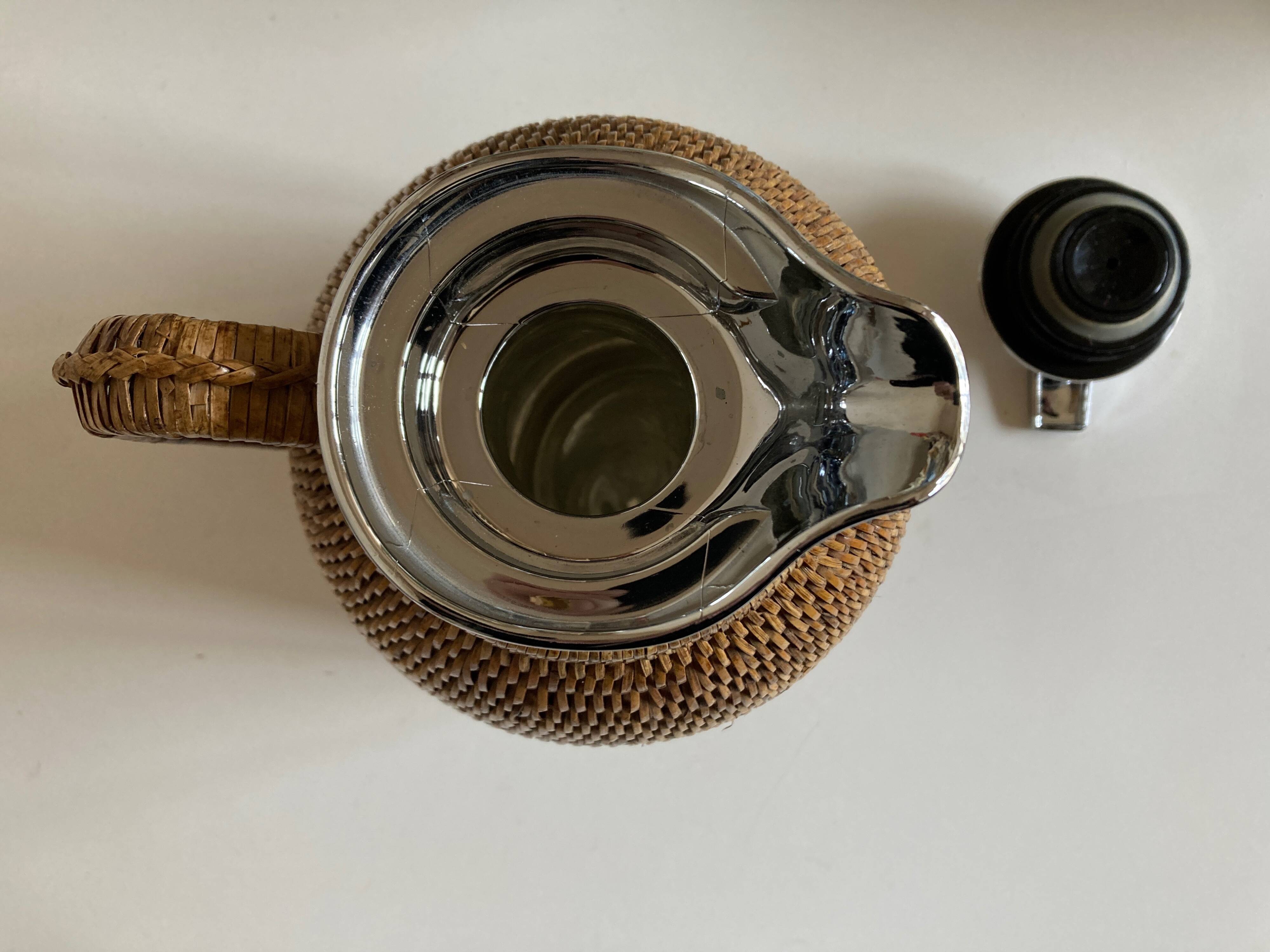 Wicker-covered thermos carafe designed by Ola Olson for Xtra 1980.