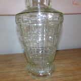 Jar of chiseled glass apothecary