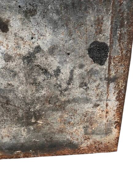Cast iron fireplace plate