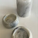 Vintage marble candlestick trio