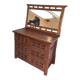 Teak chiffonier with its mirror