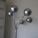 Lampadaire 5 boules orientables métal chromé vintage