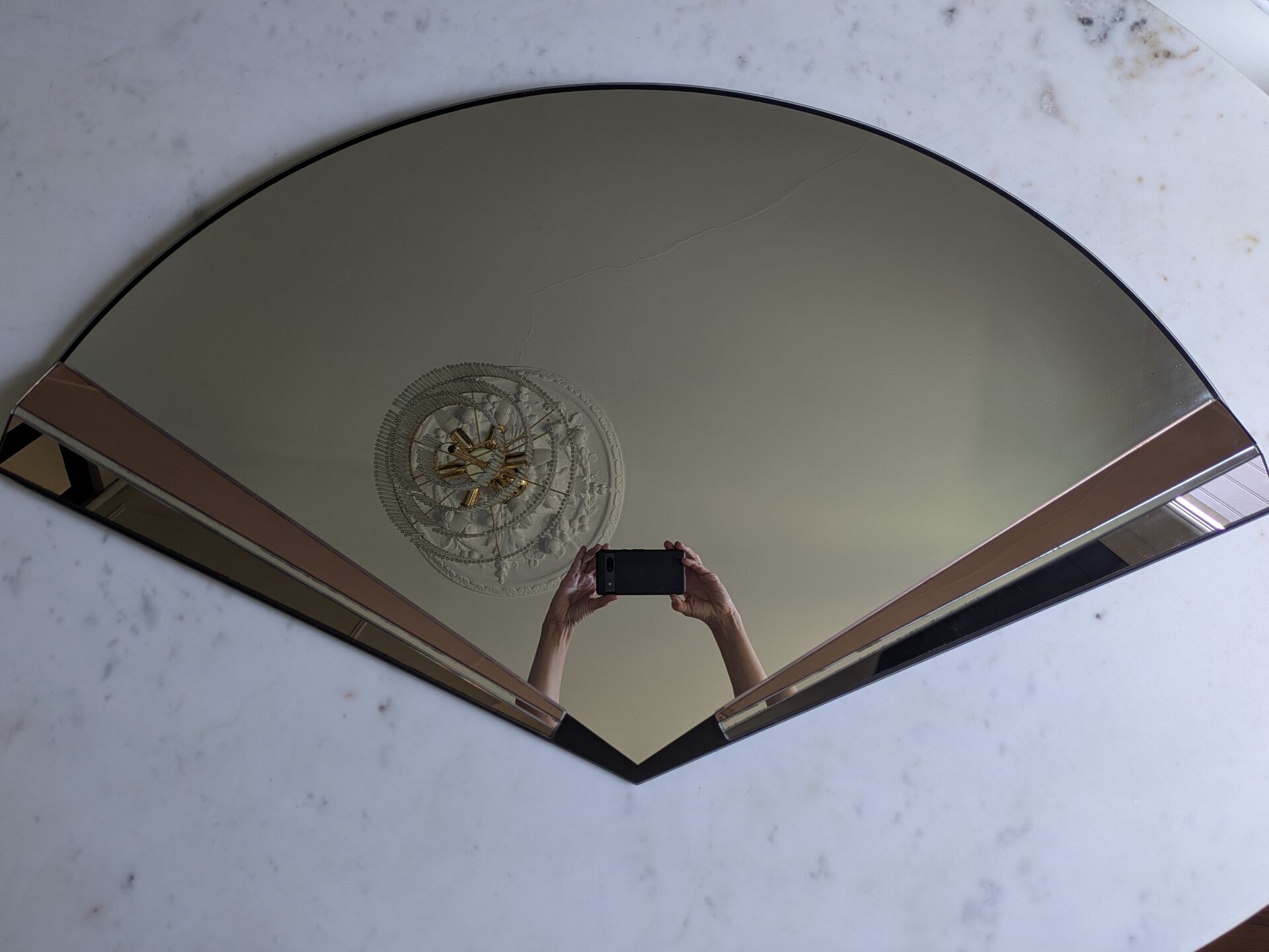 Super miroir éventail style Art Deco 80'