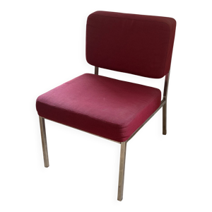 fauteuil chrome rouge