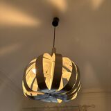 Space Age brushed metal ball chandelier