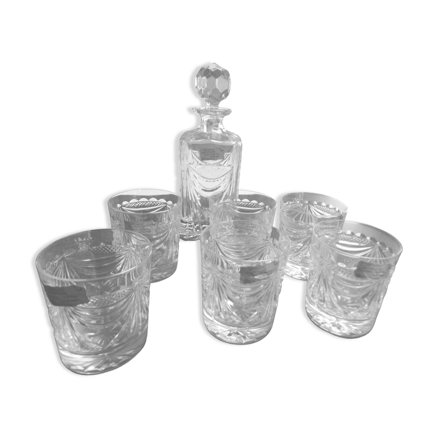 Crystal whisky service Artisanat de Lorraine