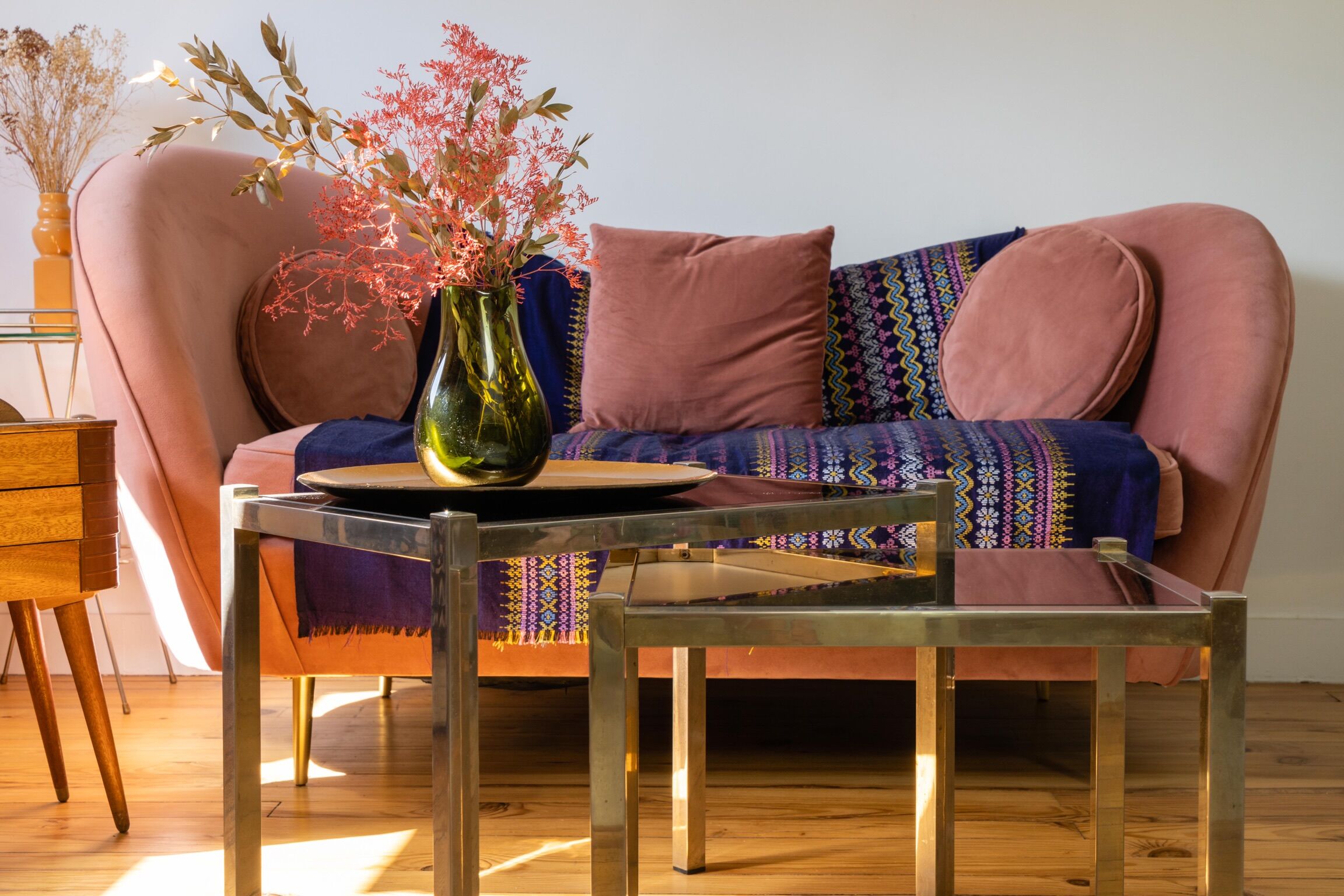 Brass nesting coffee tables