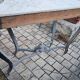 Console en bois et marbre