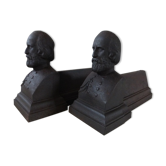 Pair of cast-iron andirons