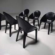 Set of six "Lira" dining chairs by Mario Bellini for Cassina, Italy, 1980s.