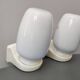 Pair lamps sconces bathroom glass blown mouth triplex Tovil opaline