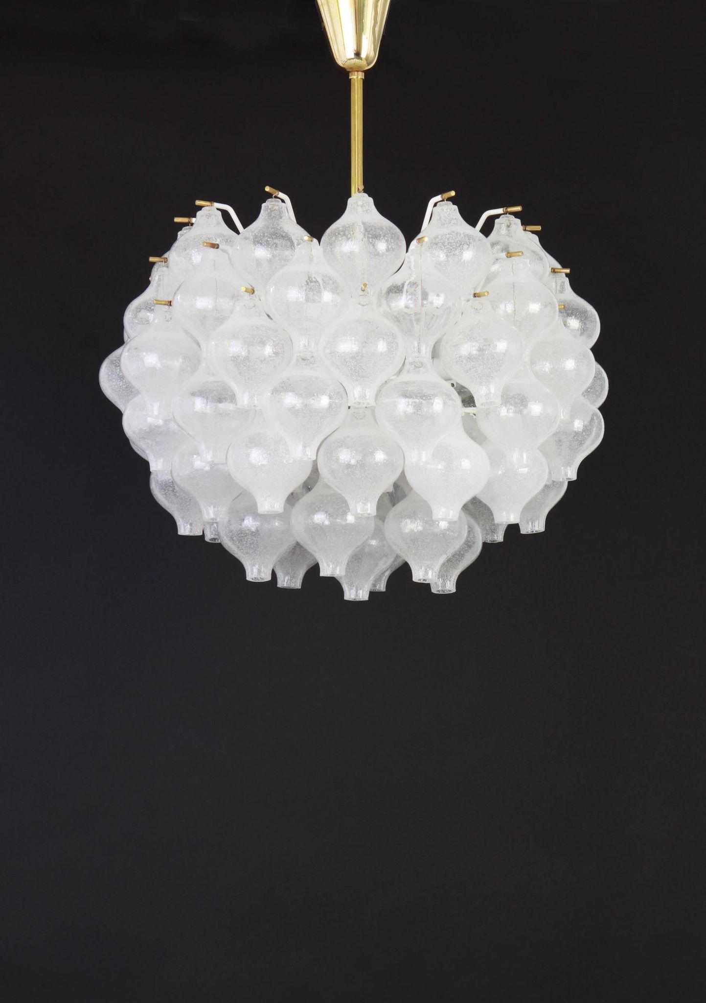 Glass Tulipan chandelier by Kalmar, Austria, 1960s