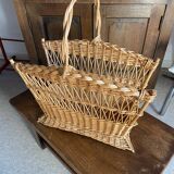 Rattan magazine rack