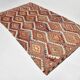 Wine Red & Green Geometric Kilim Rug, 155x268Cm