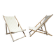Pair of vintage striped loungers