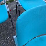 Set of 7 DSC chairs 1965 by Giancarlo Piretti edited by Castelli, Italy.