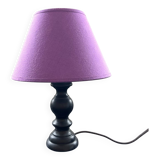 Small black wooden lamp
