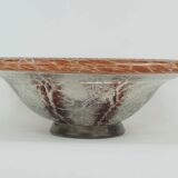 WMF art deco ikora glass BOWL karl wiedmann 1930s orange and dark red