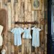 Oak wall-mounted coat rack