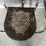 Pair of metal armchairs