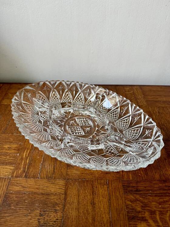 Cut glass appetizer dish
