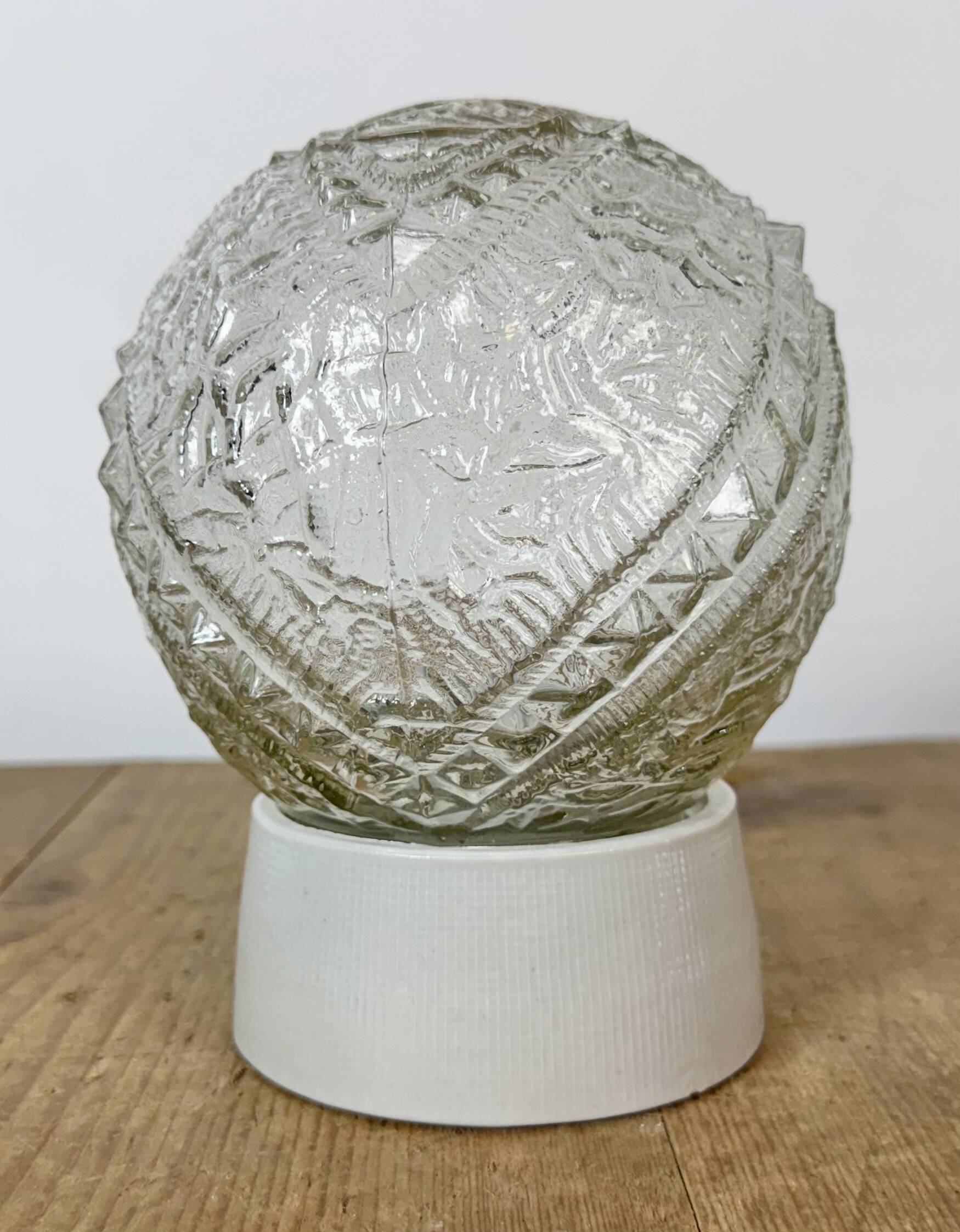 Vintage White Porcelain Ceiling Light, 1970s