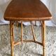 Table basse bois et rotin années 60