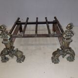 Bronze fireplace chenets