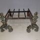 Bronze fireplace chenets