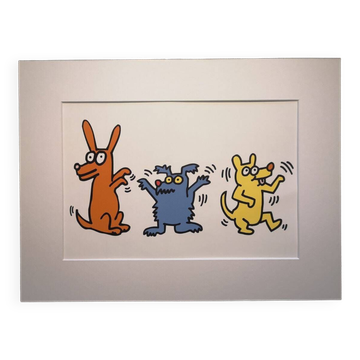 Illustration de Keith Haring - Série 'Animals' - 7/12
