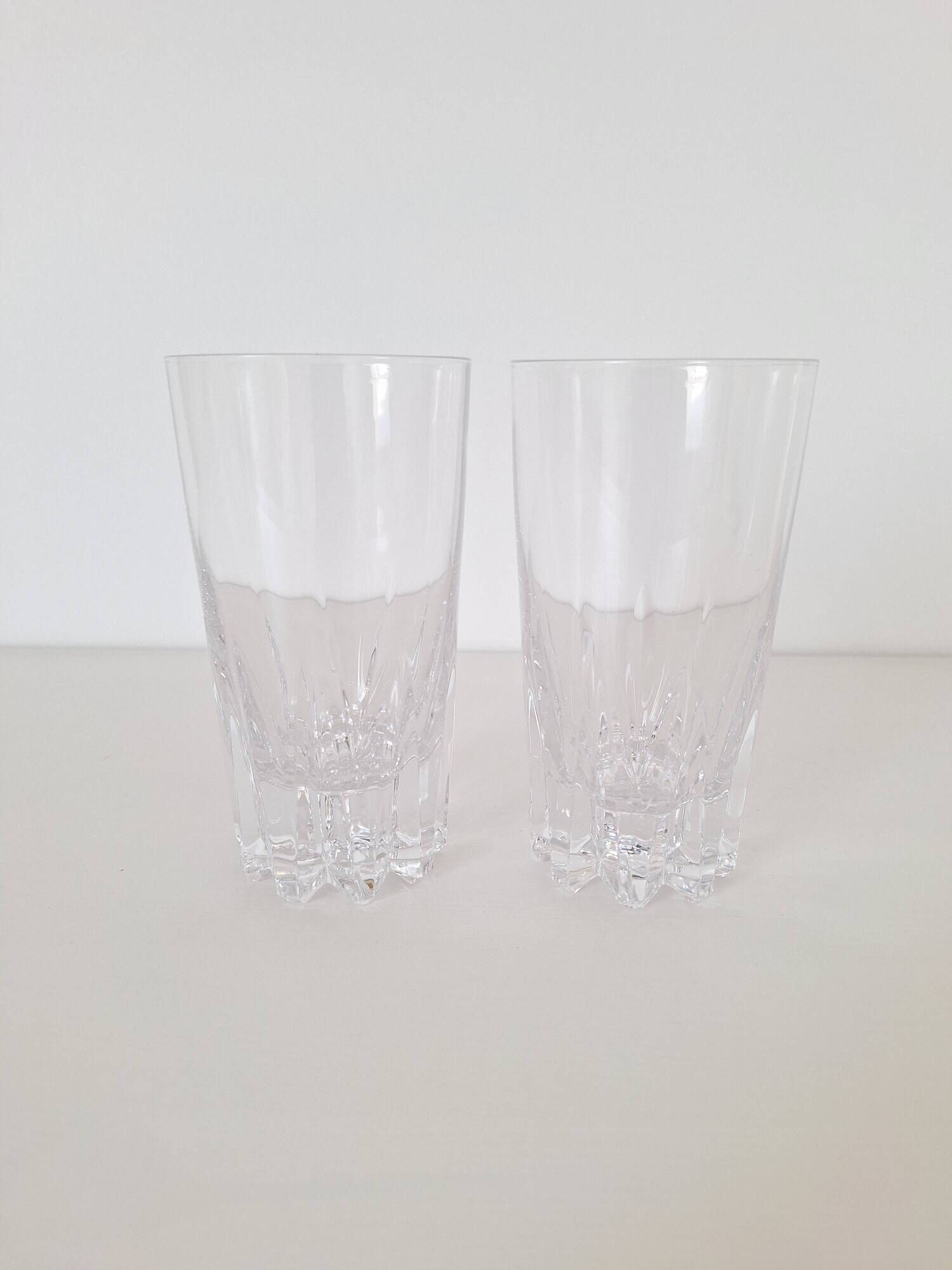 Water glasses or vintage crystal aperitif glasses