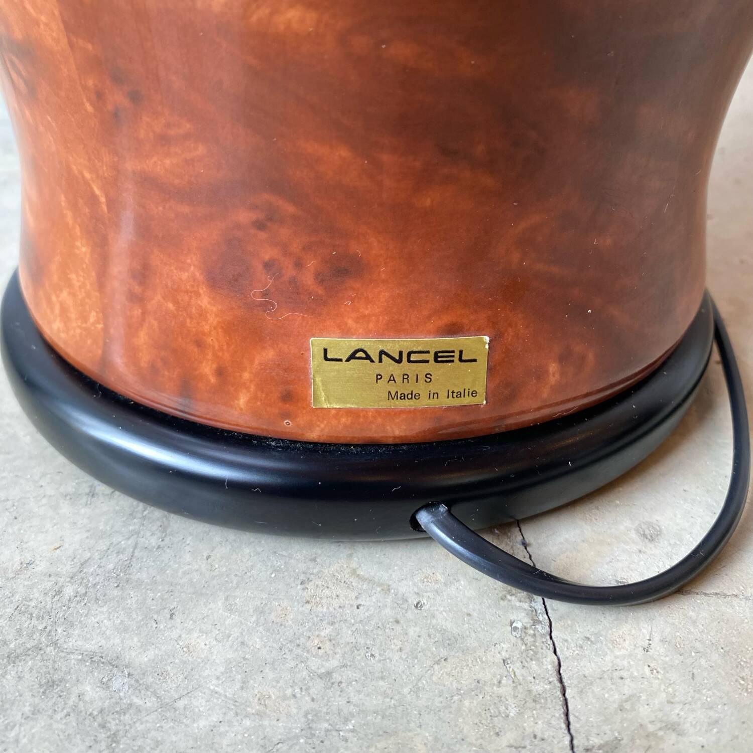 Lancel Paris ceramic living room lamp, 1980s / made in Italy