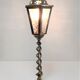 Lampe lanterne laiton et verre début XXème