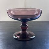 Coupe a fruits en verre améthyste