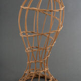 Head to hat Marotte Rattan hat shop head 1950