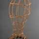 Head to hat Marotte Rattan hat shop head 1950